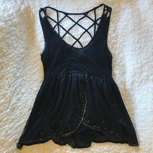 Free people tank with silver accents